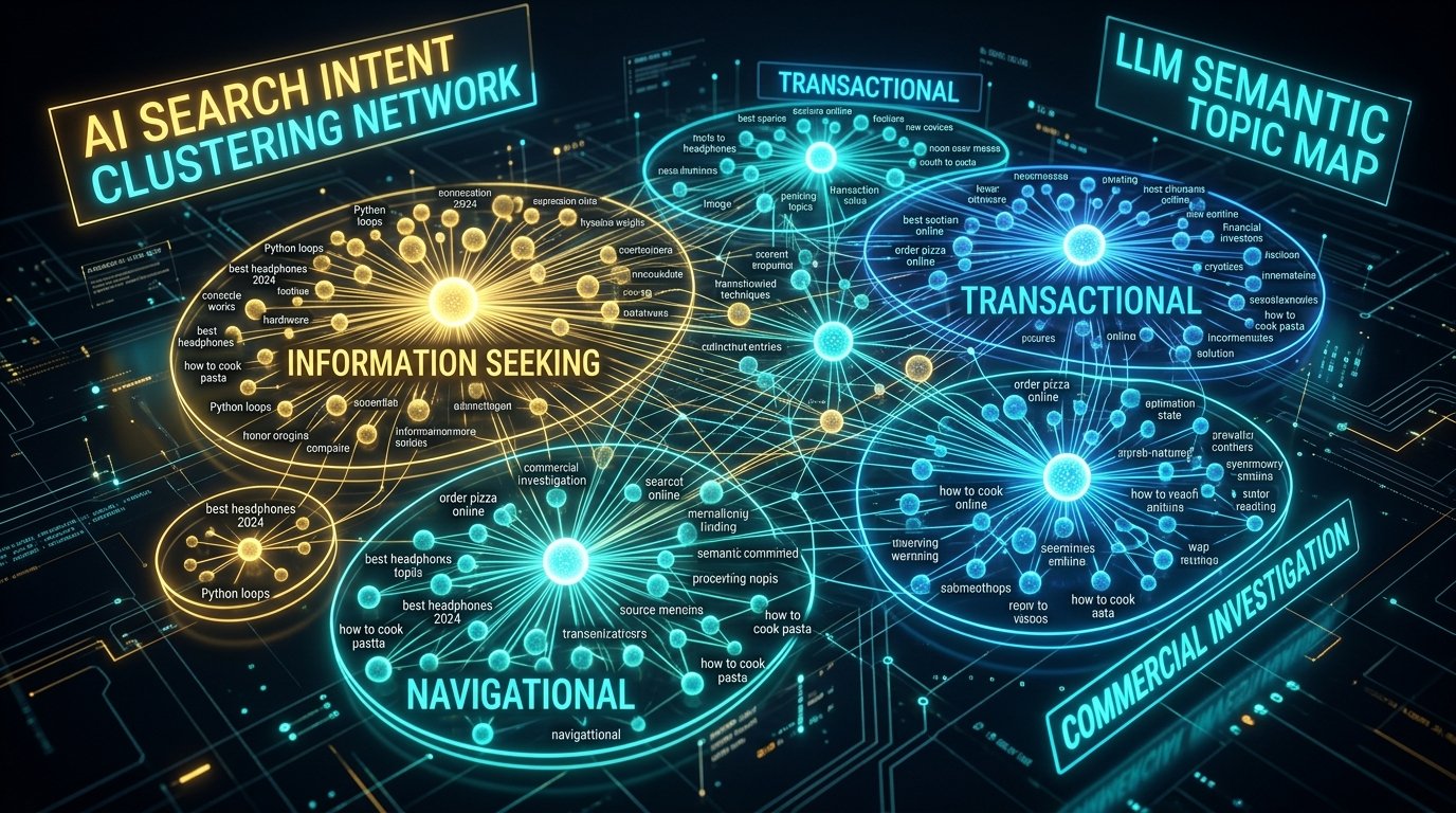 AI Search Intent Clustering 2026: Scaling Organic Traffic With LLM Topic Maps Architecture Visual
